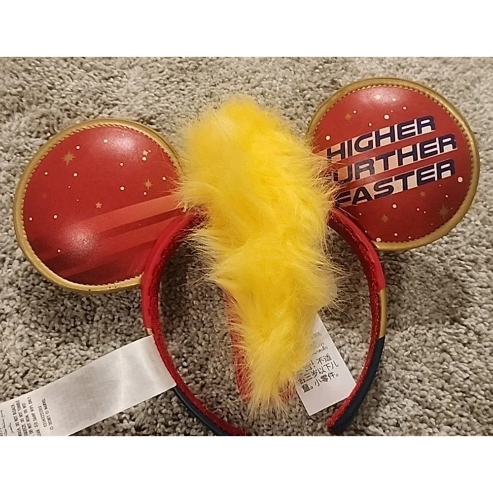 Disney Parks Captain Marvel Mickey Ears‎ Headband Higher Further Faster NEW